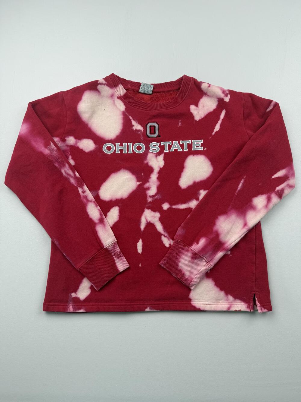 Ohio State Buckeyes Sweatshirt Womens XL Red NCAA Football Colosseum Tie Dye